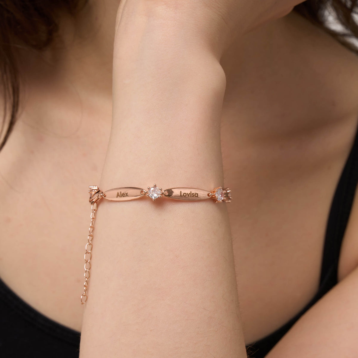 Personalized Bars Crystal Bracelet