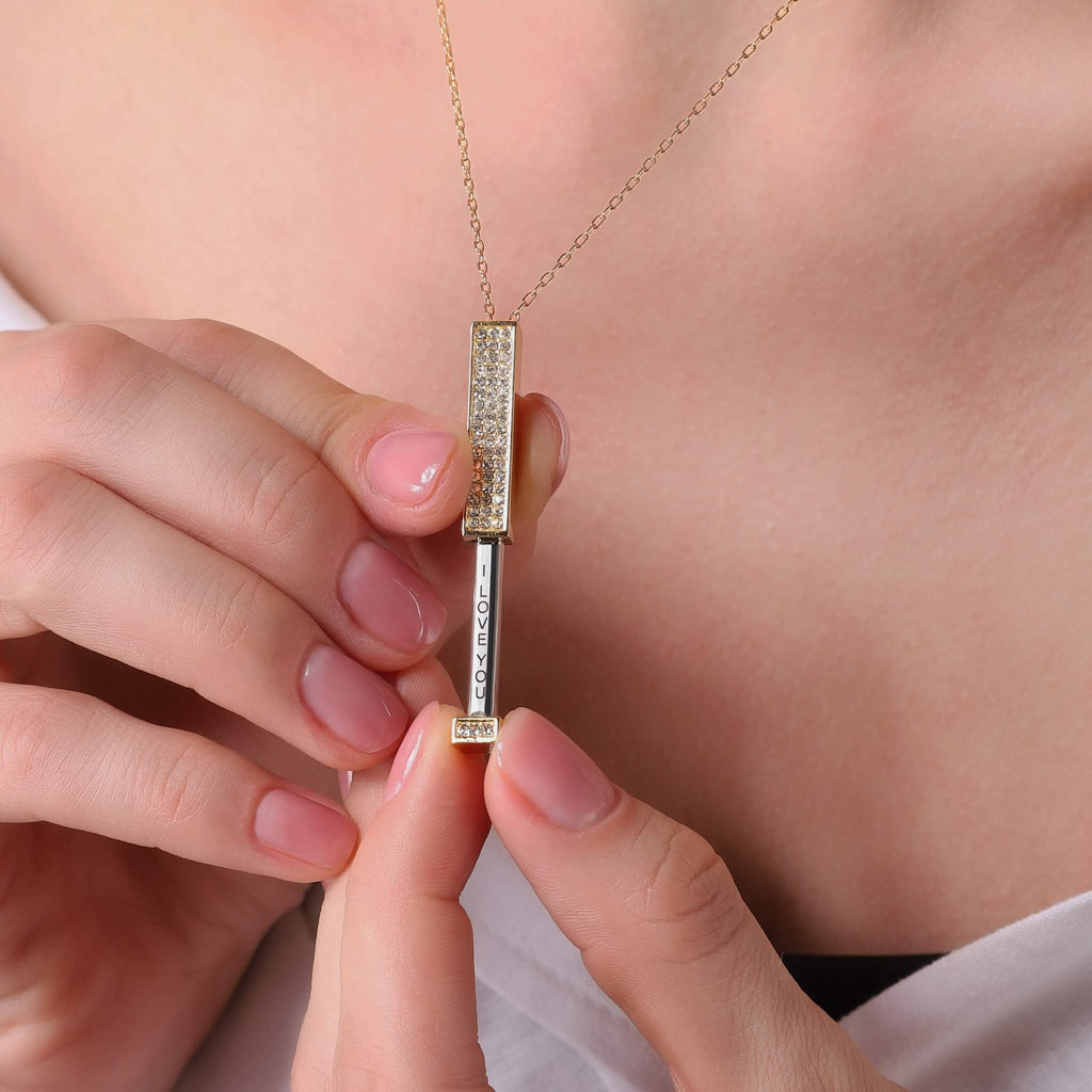 "I Love You" Necklace - Solid Gold